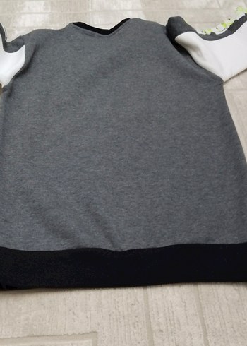 Erkek Gri Baskılı Sweatshirt - Görsel 2