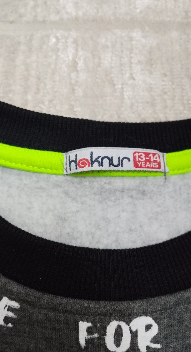 Erkek Gri Baskılı Sweatshirt - Görsel 3