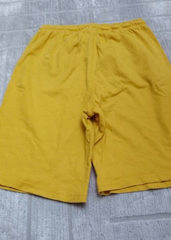 Erkek Sarı Pamuklu Salaş Şort - Görsel 2