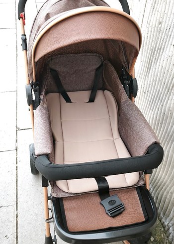 Kahverengi ve Gri Bebek Arabası - Görsel 2