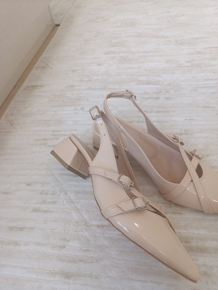 Bej Tokalı İnce Topuklu Kadın Abiye Ayakkabı - Görsel 2