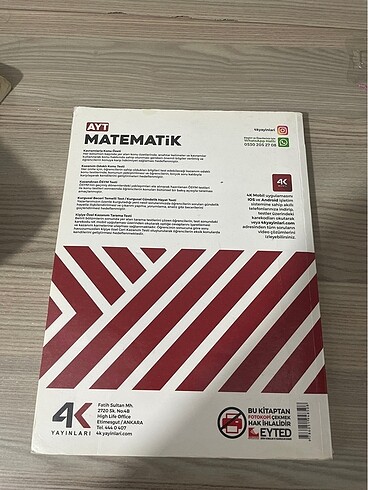  Beden 4k yayınları ayt matematik soru bankası