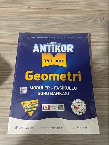 antikor yayınları tyt ayt geometri soru bankası