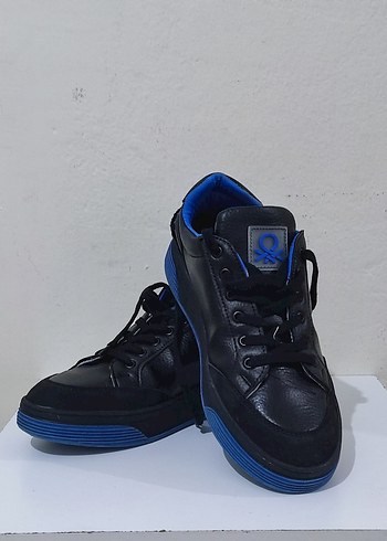 Benetton Orijinal Siyah Mavi Sneaker Spor Ayakkabi 39 Numara
