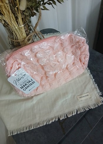 Pembe Kabarcıklı Makyaj Çantası