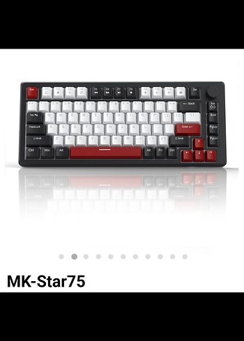 MK-Star75 Beyaz Koyu Renkli Gaming Klavye