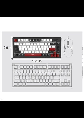 Diğer MK-Star75 Beyaz Koyu Renkli Gaming Klavye