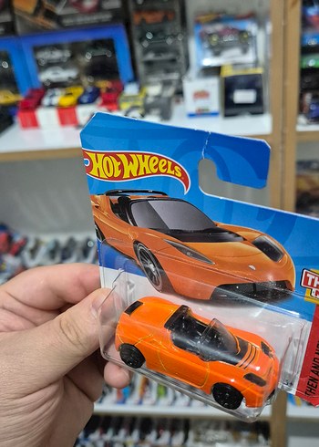 Beden Renk Parlak Turuncu Hot Wheels Tesla Roadster Oyuncak Araba
