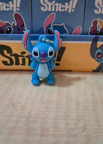 Renkli Mavi Stitch Figür Anahtarlık
