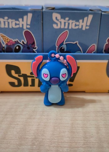 Renkli Mavi Stitch Figür Anahtarlık