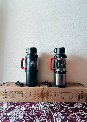 2500ML Siyah Termos Matara - Görsel 3