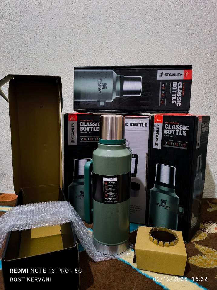 Stanley Classic Siyah Termos Şişe 1.4L - Görsel 3