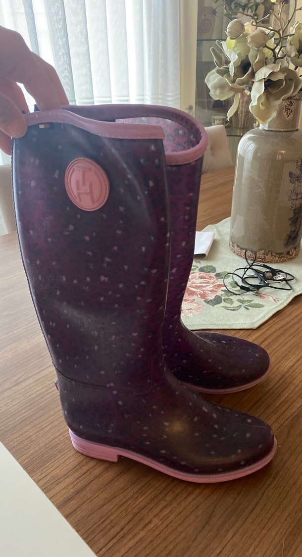 Kız Çocuk Mor Tokalı Kauçuk Çizme - Görsel 2