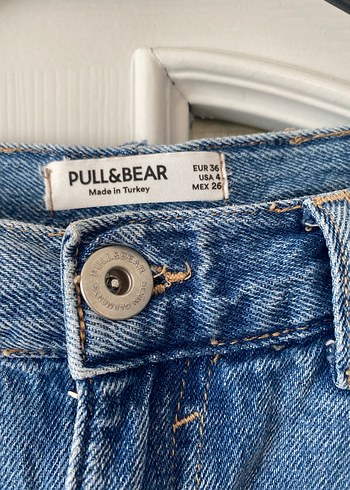 Kadın Mavi Bol Kesim  Denim Pantolon - Görsel 4