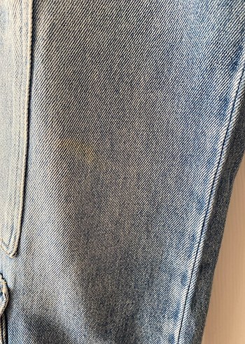 Kadın Mavi Bol Kesim  Denim Pantolon - Görsel 3