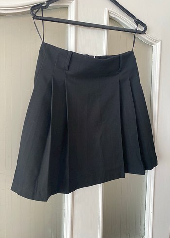 Siyah Piliseli Mini Etek - Görsel 2