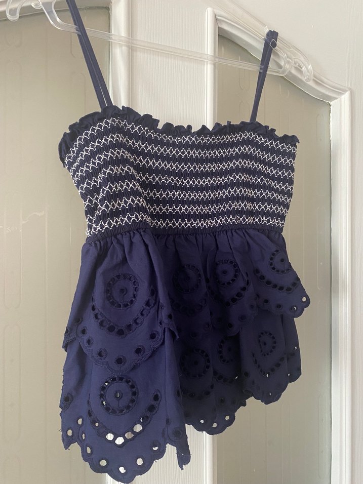 Nakışlı Lacivert  Bluz - Görsel 2