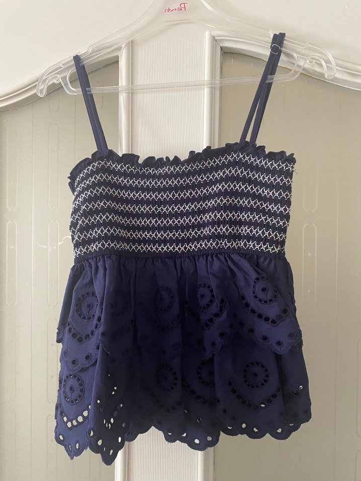 Nakışlı Lacivert  Bluz - Görsel 3