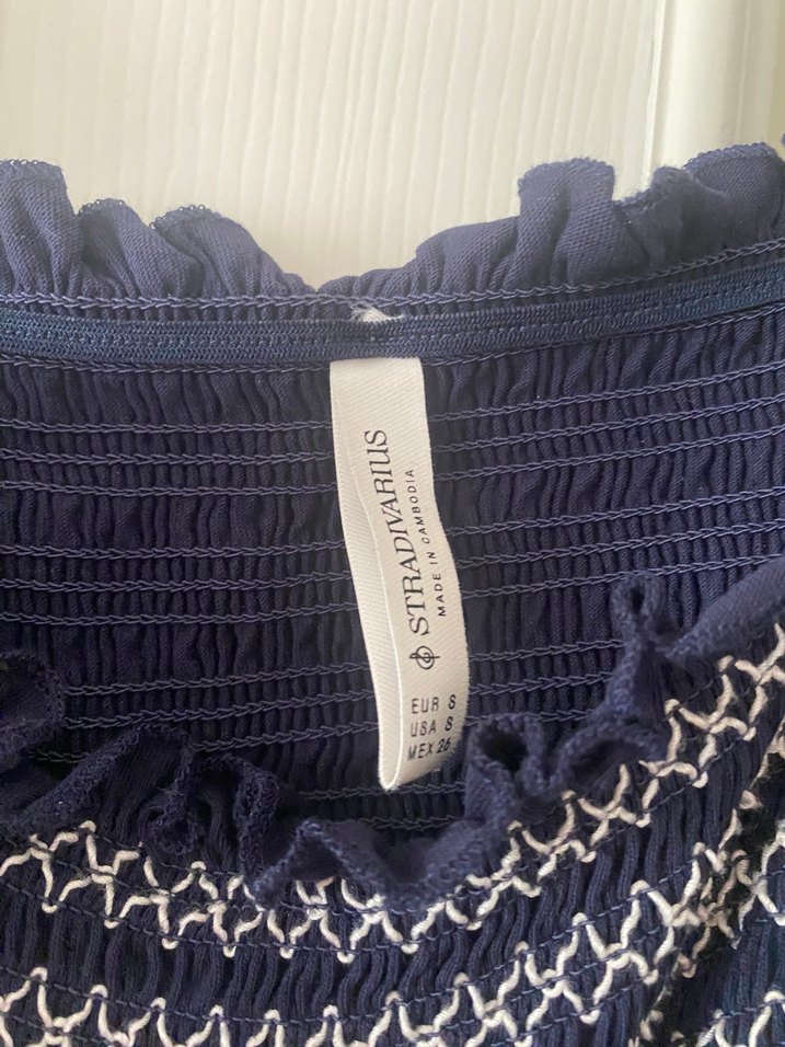 Nakışlı Lacivert  Bluz - Görsel 4