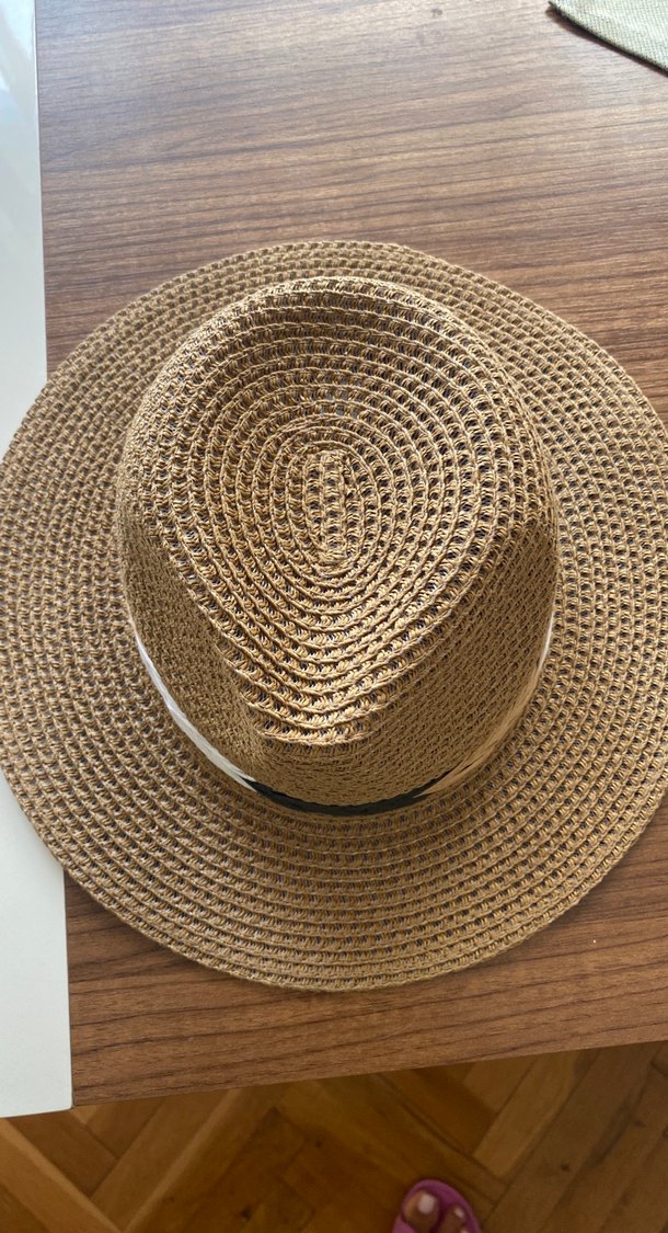 Kadın Bohem Kahverengi Hasır Şapka - Görsel 3