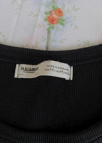 Pull and Bear pullandbear siyah basic crop