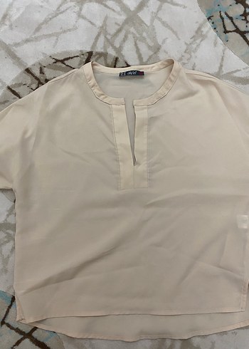 Krem Renk Şık Bluz | M Beden | Basic ve Zarif