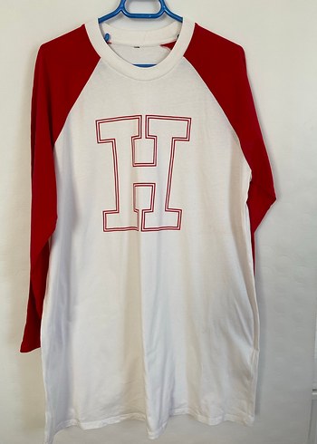 Kırmızı Kollu Beyaz Spor Tunik - Görsel 4