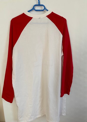 Kırmızı Kollu Beyaz Spor Tunik - Görsel 5