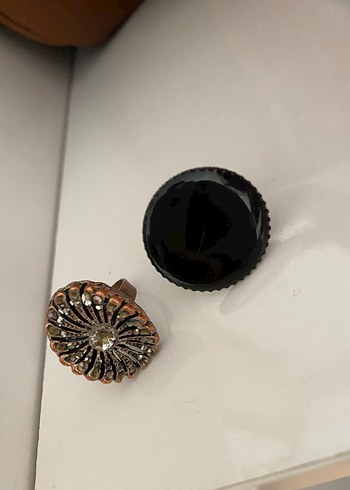 Kadın Vintage Siyah Desenli yüzük modelleri - Görsel 3