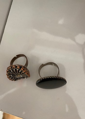 Kadın Vintage Siyah Desenli yüzük modelleri - Görsel 2