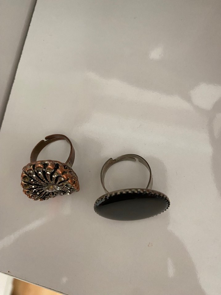 Kadın Vintage Siyah Desenli yüzük modelleri - Görsel 2