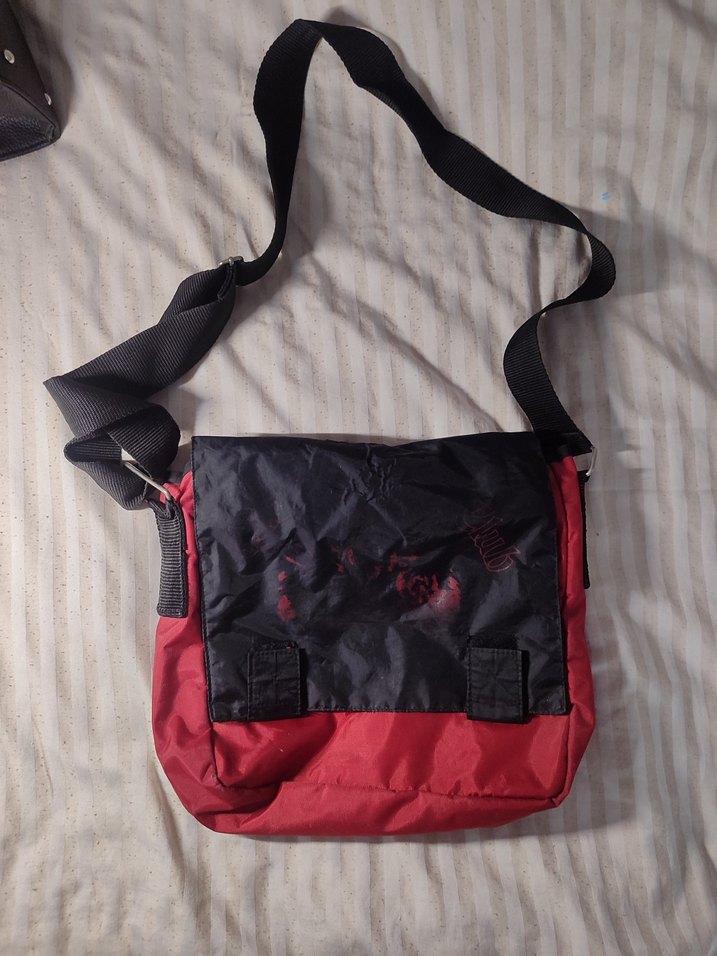 Kırmızı Siyah Omuz Çantası - Görsel 2