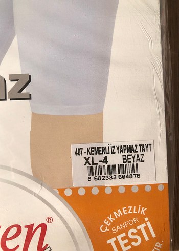 xl Beden Özten Kemerli İz Yapmaz Modal Tayt