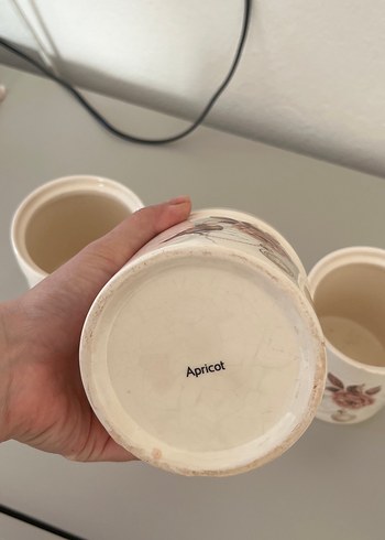 Bej Kuş ve Gül Desenli Seramik Mutfak Kavanozları Kutusu - Görsel 4