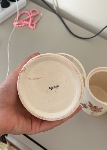 Bej Kuş ve Gül Desenli Seramik Mutfak Kavanozları Kutusu - Görsel 3