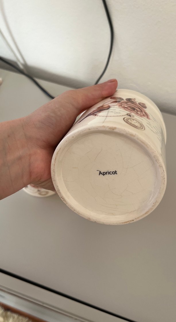 Bej Kuş ve Gül Desenli Seramik Mutfak Kavanozları Kutusu - Görsel 5