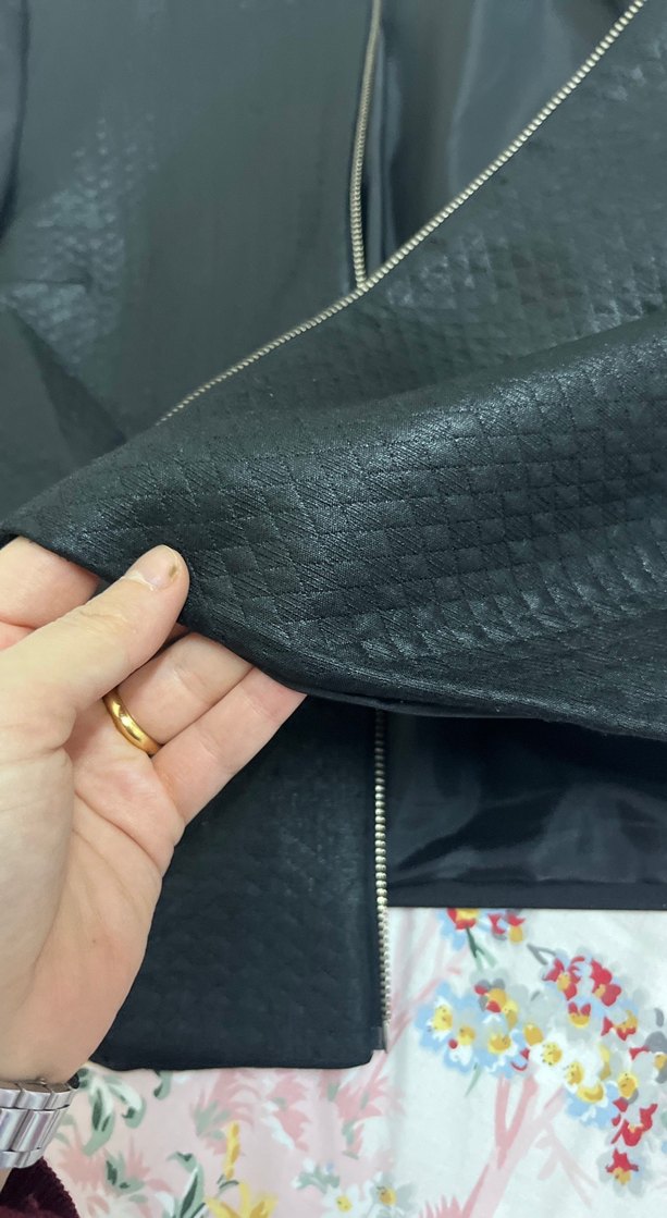 Siyah Fermuarlı Kadın Ceket - Görsel 5