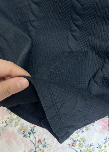 Kadın Siyah Örgü Salaş Kazak - Görsel 3