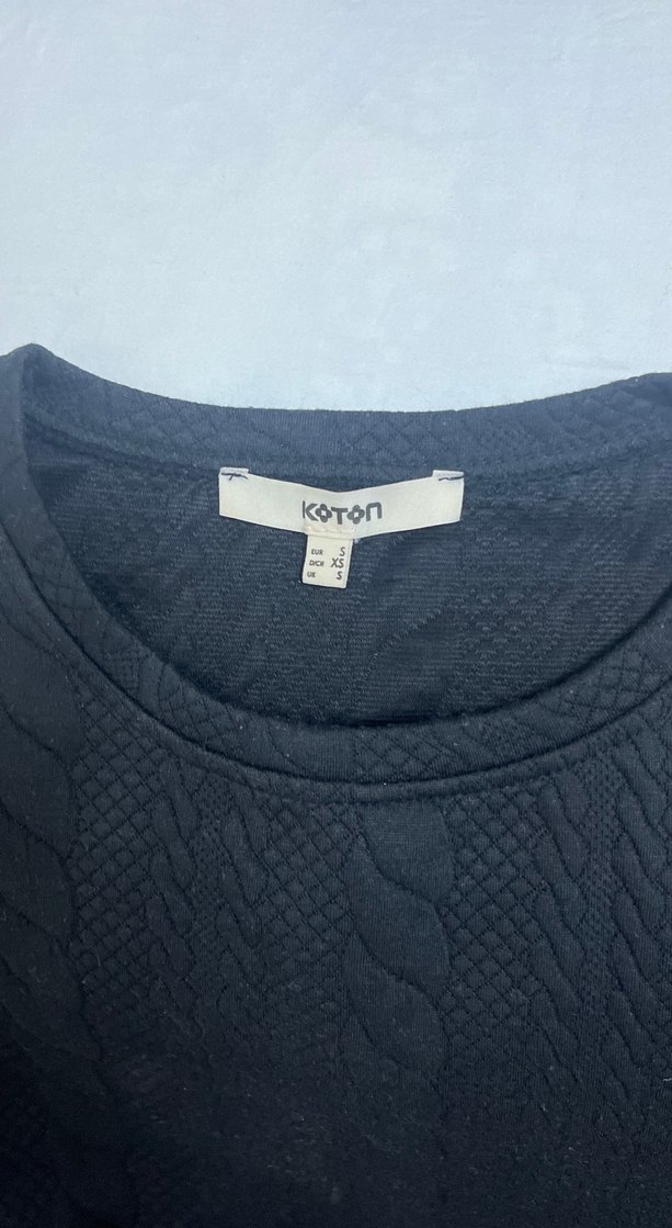 Kadın Siyah Örgü Salaş Kazak - Görsel 2