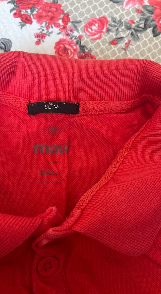 Kırmızı Erkek Polo Tişört Düğmeli - Görsel 3