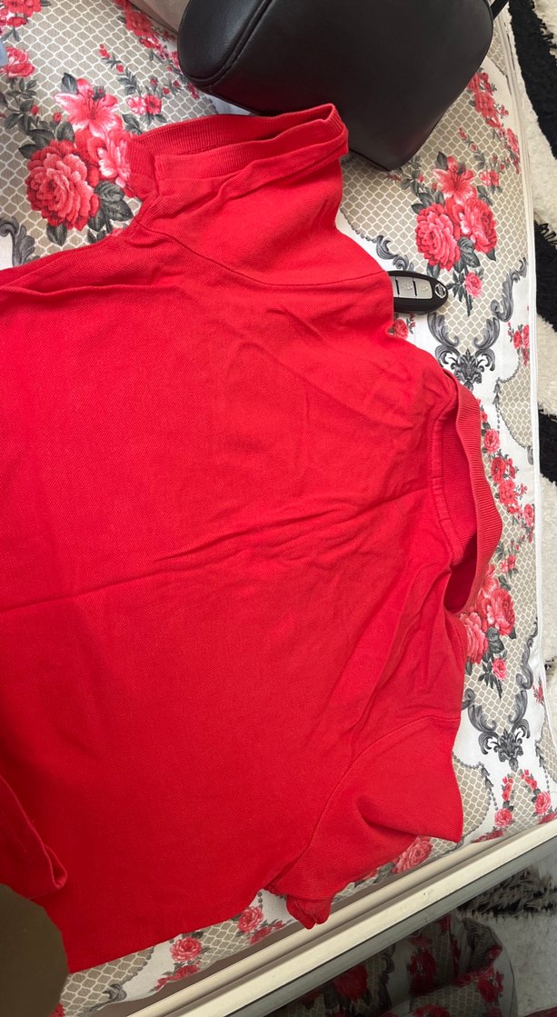 Kırmızı Erkek Polo Tişört Düğmeli - Görsel 4