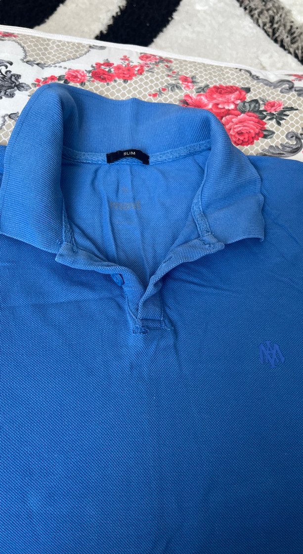 Koyu Mavi Kısa Kollu Polo Tişört - Görsel 3