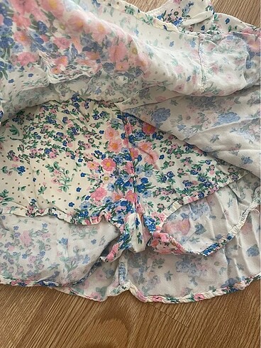 Tiffany Tomato Çiçekli Şort Etek - Görsel 2