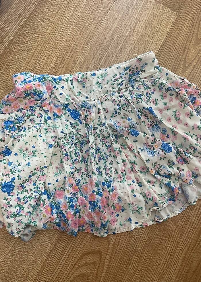 Tiffany Tomato Çiçekli Şort Etek - Görsel 3