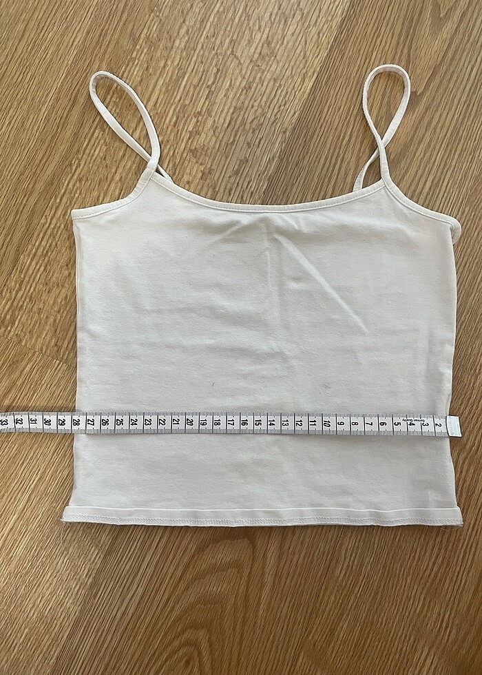 Beyaz Askılı Crop - Görsel 2