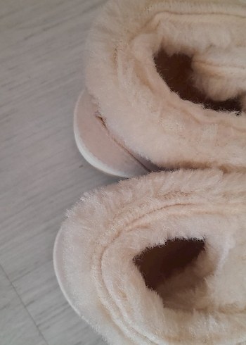 17 Beden camel Renk Unisex Bebek Bej Kürklü Ayakkabı