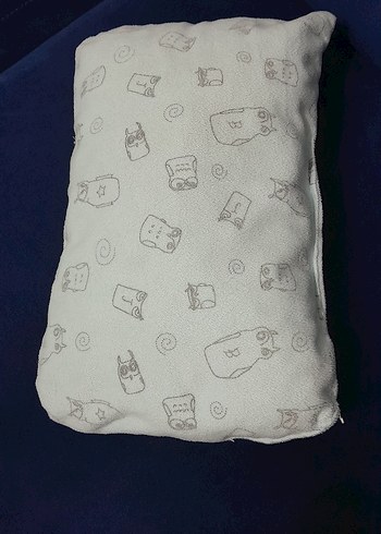 açık mavi bebek alt açma seti (yastık +battaniye) - Görsel 3