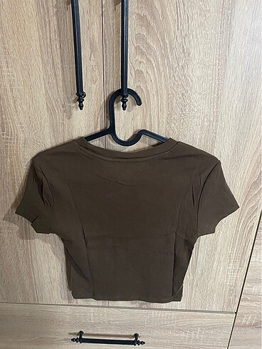 Mavi Jeans Mavi kadın kahverengi crop bluz