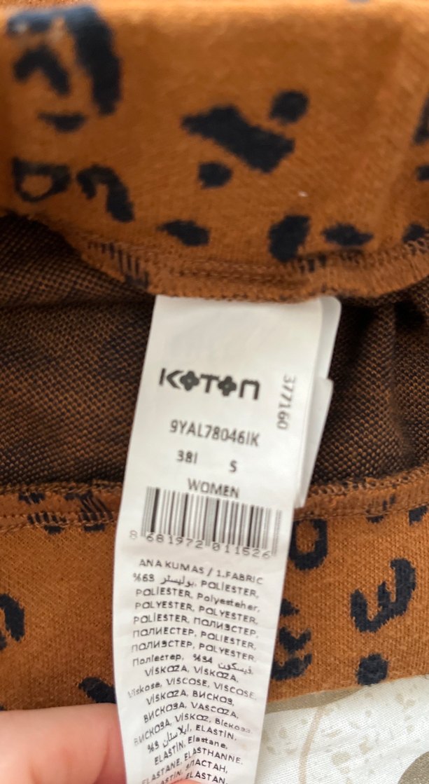 Kahverengi Midi Yılan Desenli Hamile Eteği - Görsel 2