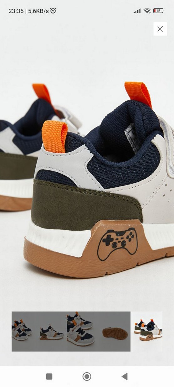 Erkek Çocuk Bej Gri Spor Ayakkabı - Görsel 3